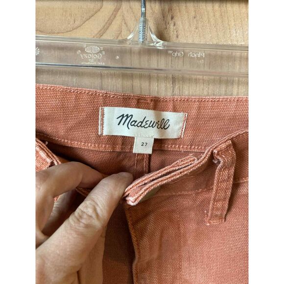 Madewell | NWOT Emmett Wide Leg Cotton Canvas Pants in dusty rose | Sz 27 - Picture 5 of 7